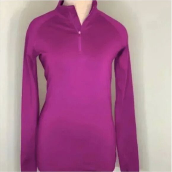 Nike Pro Combat Fuchsia Colored Therma-Fit and Dri Fit Pullover Size S - Picture 1 of 9
